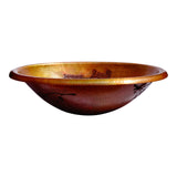 Lavabo cobre ovalado