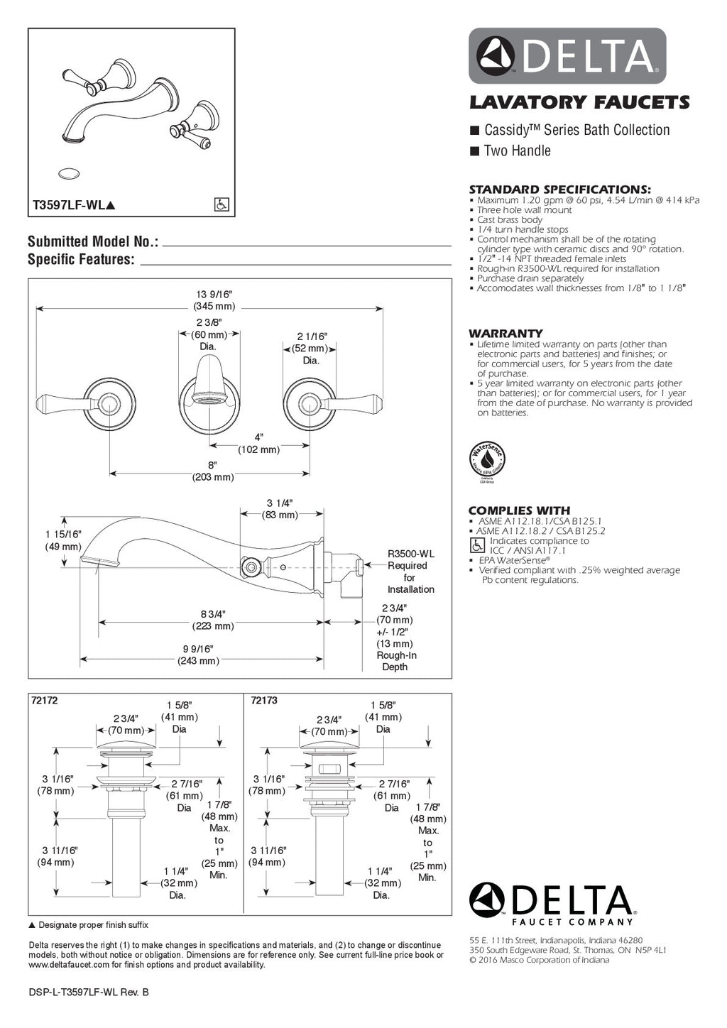 specificaciones  T3597LF-PNWL