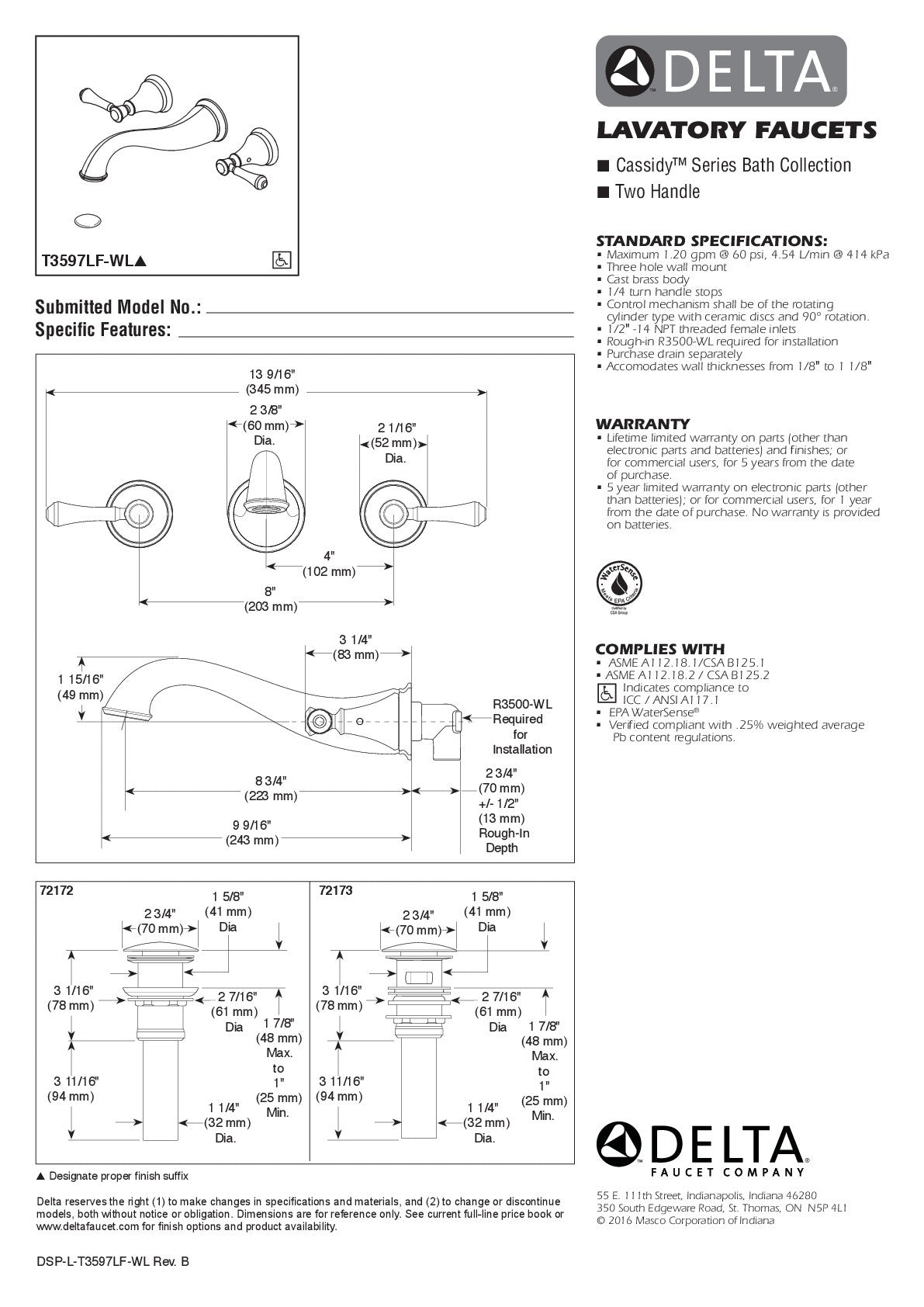 specificaciones  T3597LF-PNWL