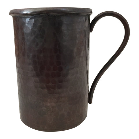 Tarro de cobre en acabado oscuro con interior acabado en plata