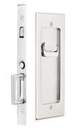 Emtek Manija Moderna Rectangular para Puerta Corrediza de Privacidad Pocket Door Mortise Modern Rectangular Privacy Function in Flat Black