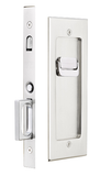 Emtek Manija Moderna Rectangular para Puerta Corrediza de Privacidad Pocket Door Mortise Modern Rectangular Privacy Function in Flat Black