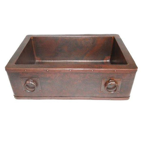 Fregadero de Cobre con mandil para cocina