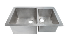 Fregadero de cobre con doble tarjas