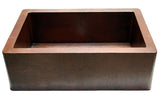 Fregadero de cobre para cocina con mandil sencillo