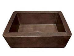 Fregadero de cobre para cocina con mandil sencillo