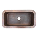 Celina tarja de cobre para cocina bajo cubierta