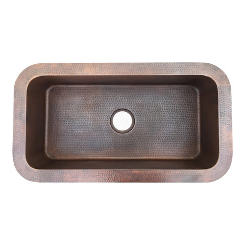 Celina tarja de cobre para cocina bajo cubierta