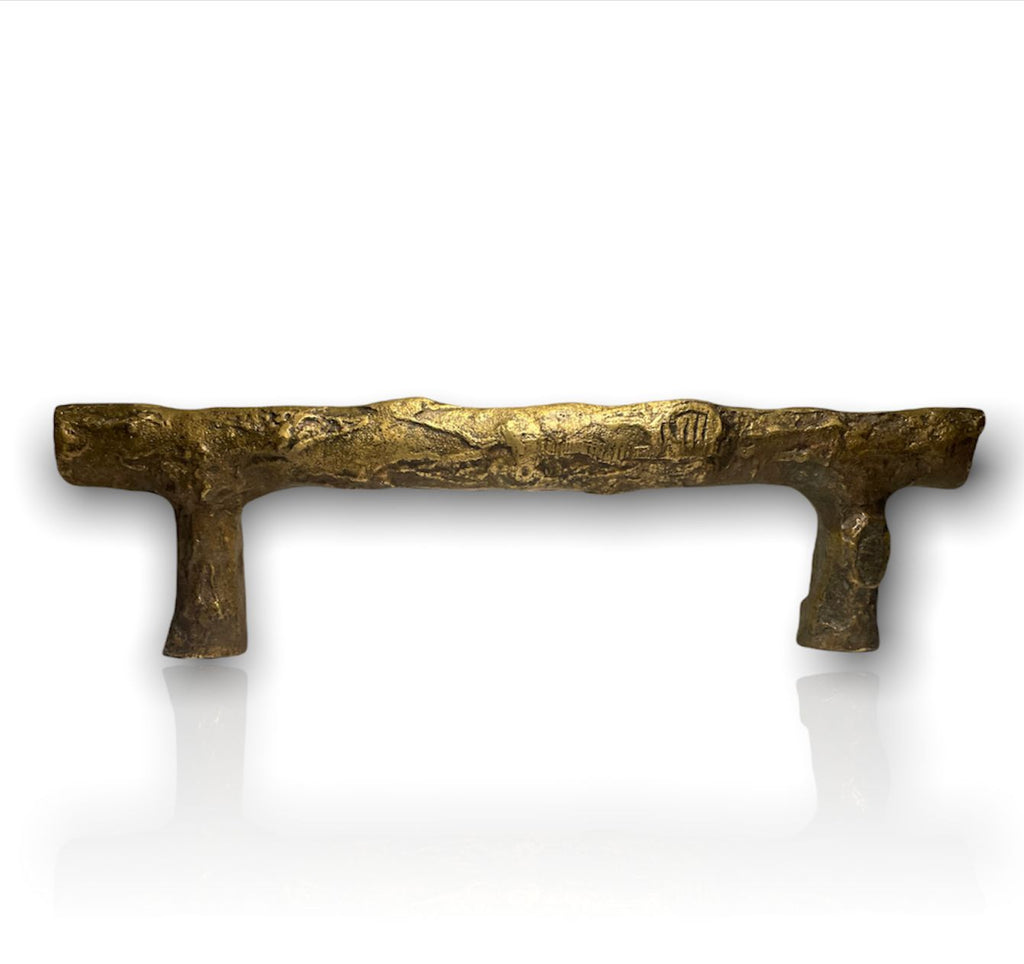 Jaladera de bronce efecto piedra