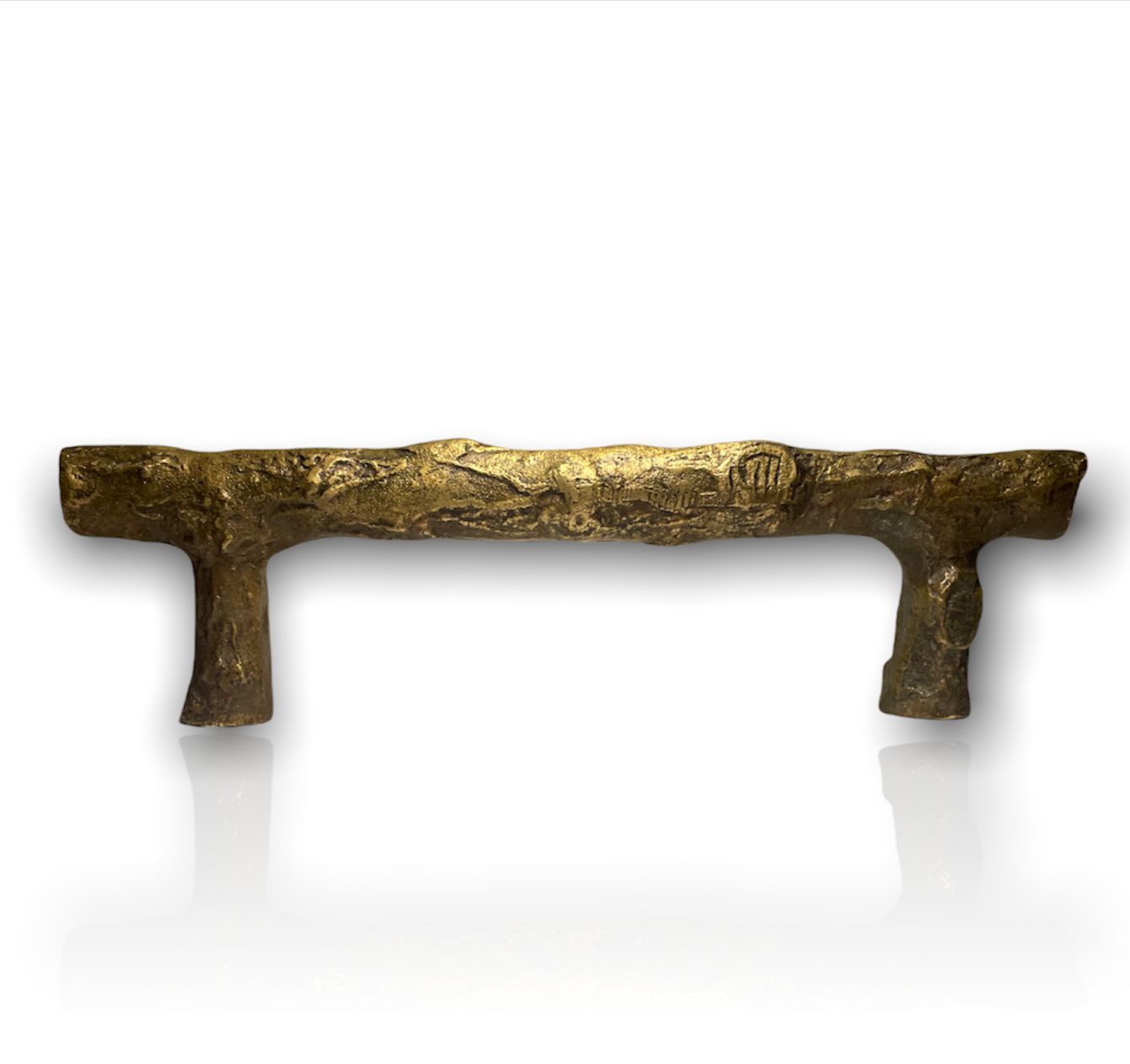 Jaladera de bronce efecto piedra