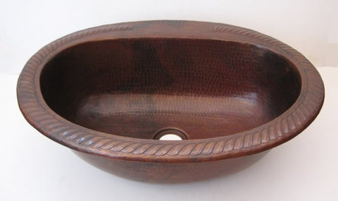 Lasso Lavabo Cobre Ovalado.
