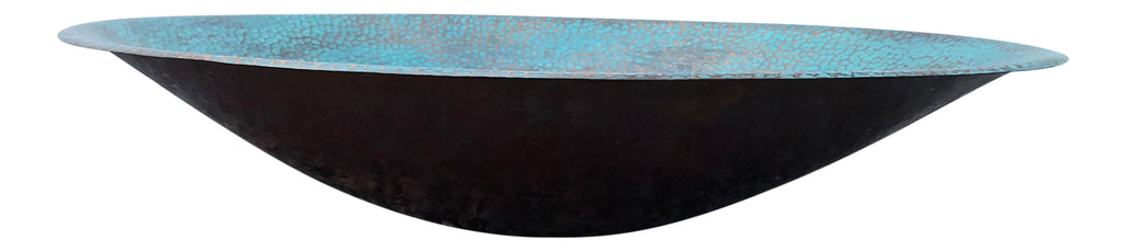 Cenote Lavabo de Cobre Oval Para Sobreponer o Empotrar