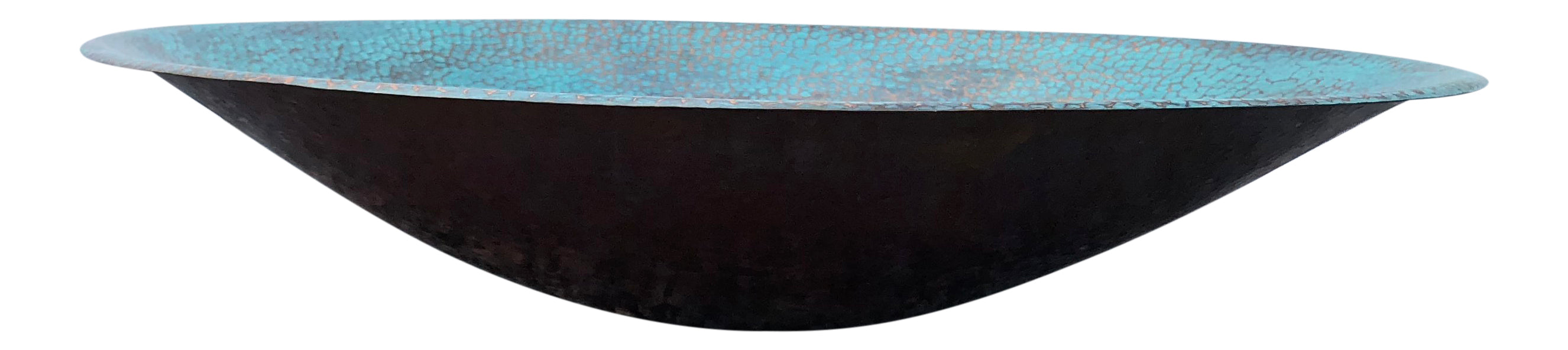Cenote Lavabo de Cobre Oval Para Sobreponer o Empotrar