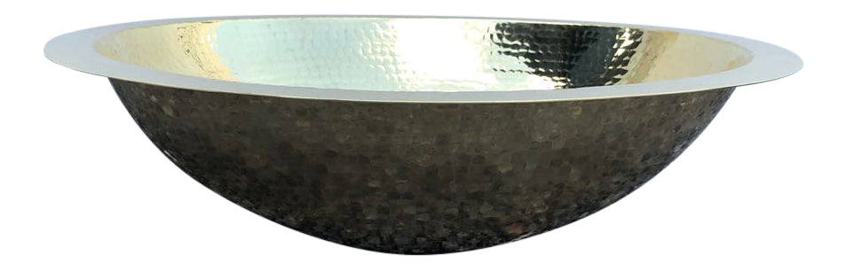 Lavabo Ovalado De Latón Para Baño De Empotrar o Submontar