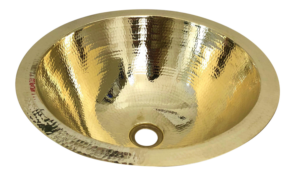 Lavabo de latón circular para baño
