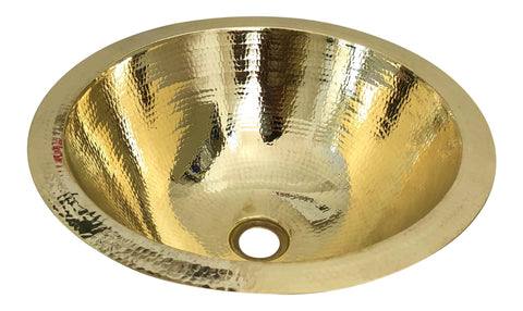 Lavabo de latón circular para baño