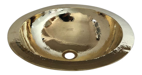 Lavabo Ovalado De Latón Para Baño De Empotrar o Submontar