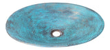 Cenote Lavabo de Cobre Oval Para Sobreponer o Empotrar