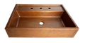 Lavabo ovaline  sobreponer de cobre martillado para baño