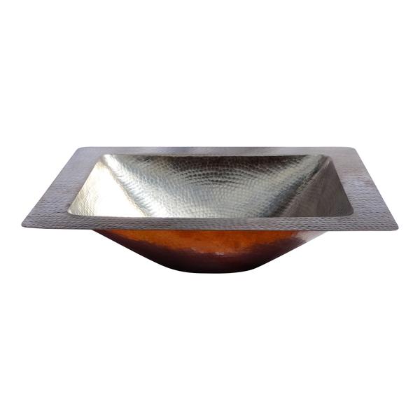 Lavabo de cobre para baño niquelado