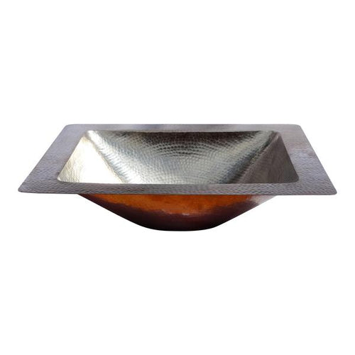 Lavabo de cobre para baño niquelado
