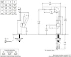 Medidas Corsano Grifo Monomando Pulldown Para Cocina
