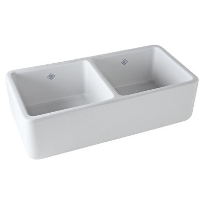 Shaws Original Two Bowl Fireclay Apron Kitchen Sink
