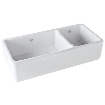 Shaws Original 1 1/2 Bowl Fireclay Apron Kitchen Sink
