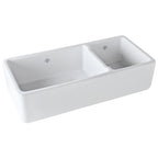Shaws Original 1 1/2 Bowl Fireclay Apron Kitchen Sink