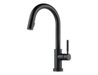 SOLNA SINGLE HANDLE SINGLE HOLE PULL-DOWN KITCHEN FAUCET MATTE BLACK