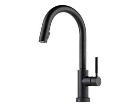 SOLNA SINGLE HANDLE SINGLE HOLE PULL-DOWN KITCHEN FAUCET MATTE BLACK