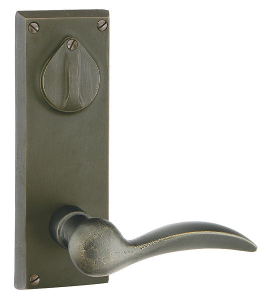 Emtek Sandcast rectangular con llave Estilo