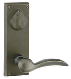 Emtek Sandcast rectangular con llave Estilo
