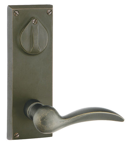 Emtek Sandcast rectangular con llave Estilo