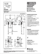 Delta Lahara® Llave de combinación de dos manijas para lavamanos