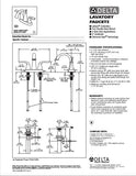Delta Lahara® Llave de combinación de dos manijas para lavamanos