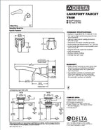 Delta Tesla™ Single Handle Wall Mount Lavatory Faucet