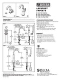 Delta Vero™ Llave de combinación de una manija para lavamanos