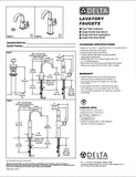 Delta Vero™ Llave de combinación de una manija para lavamanos con elevador, sin emergente