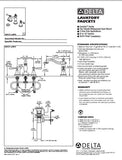 Delta Cassidy™ Llave de extensión de dos manijas para lavamanos con conjunto emergente de metal
