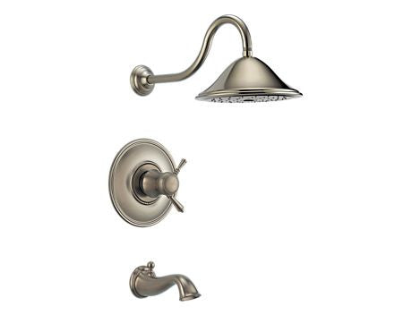 BRIZO TRADICIONAL TEMPASSURE® TERMOSTÁTICO PARA BAÑERA Y DUCHA BRILLIANCE BRUSHED NICKEL