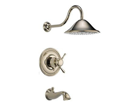 BRIZO TRADICIONAL TEMPASSURE® TERMOSTÁTICO PARA BAÑERA Y DUCHA BRILLIANCE POLISHED NICKEL