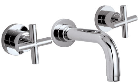 California Faucets Tiburon Grifo de Pared con Manerales de Cruz Corto