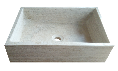 Lavabo Rectangular de Piso Travertino Fiorito