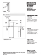 Delta Trinsic® Llave de combinación de una manija para cocina