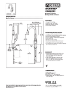 Delta LELAND® Single Handle Bar/Prep Faucet with Touch2O