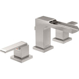 Delta Ara™ Llave de extensión de dos manijas para lavamanos con tubo de salida de canaleta