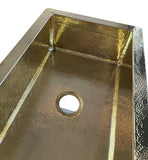 Fregadero de laton rectangular sencillo