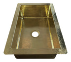 Fregadero de laton rectangular sencillo