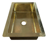 Fregadero de laton rectangular sencillo